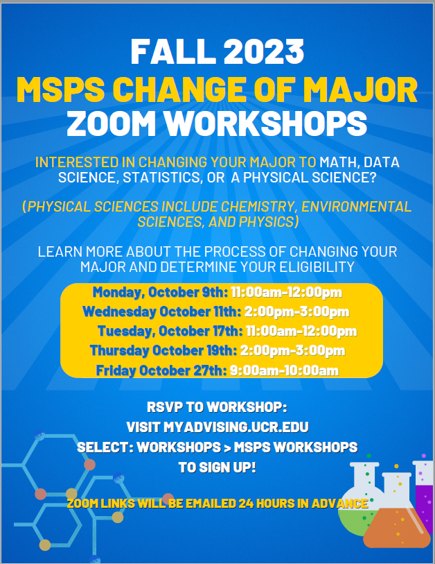 Fall 23 MSPS Change of Major Workshops