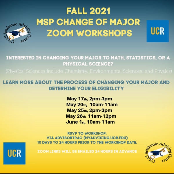 Change of Major Workshops MSP 2021 May