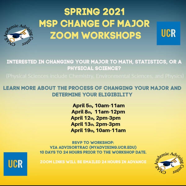 2021 Spring Change of Major Workshop Math Phys Sciences