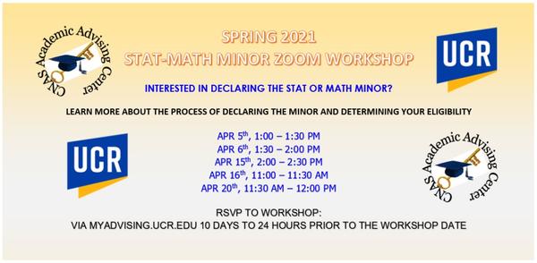 Spring 2021 Minor Workshop Math Stat