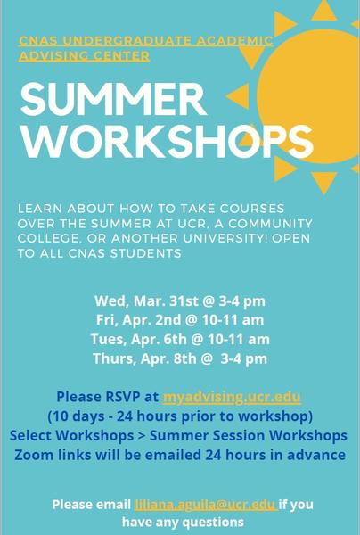 Summer Workshops 2021