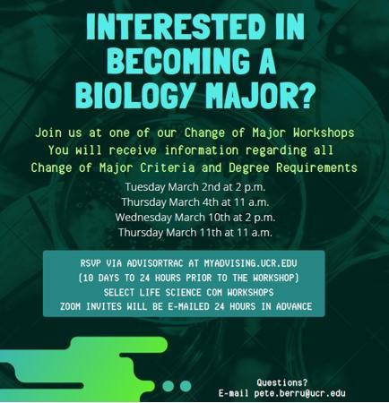 Biology COM Workshops Flyer March 2021