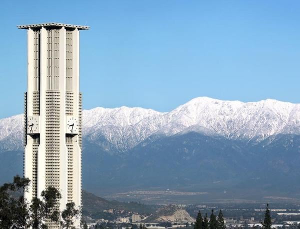 Clocktower Snow Mountains Background Short