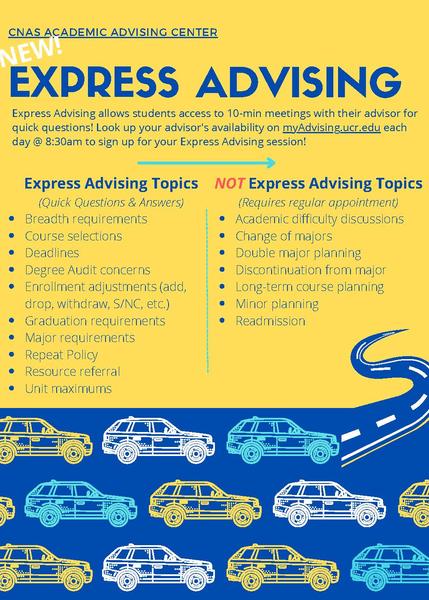 Express Advising Flyer Image