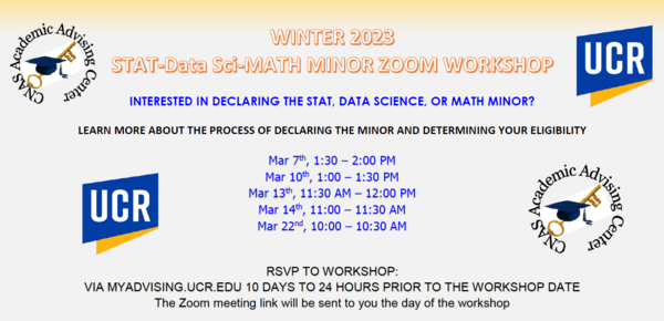 STAT DTSC MATH Minor Workshop