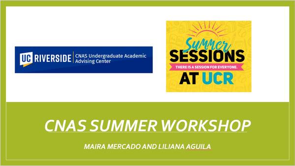 Summer Session Workshops Presentation 2021
