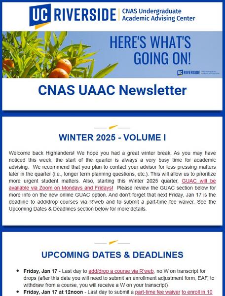 Newsletter Screenshot 25W 1