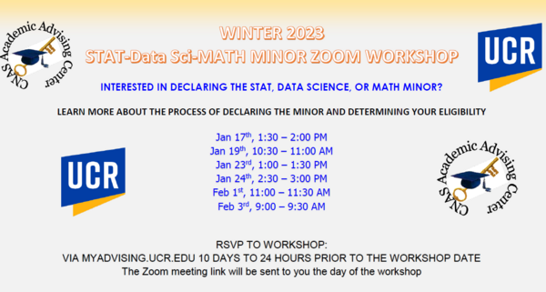 STAT DTSC MATH 23W Minor Workshop Flyer Image