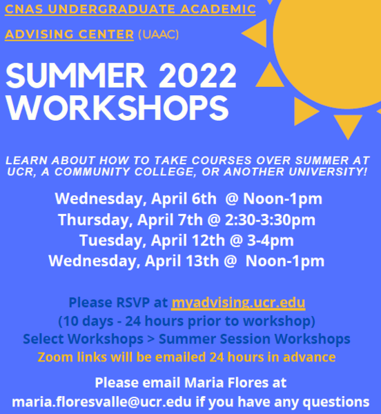 Summer Session Workshops Flyer Image 22S